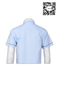 SU166 度身訂做校服恤衫 翻領恤衫設計選擇 胸袋繡花Logo恤衫 校服恤衫專門店  細節-2